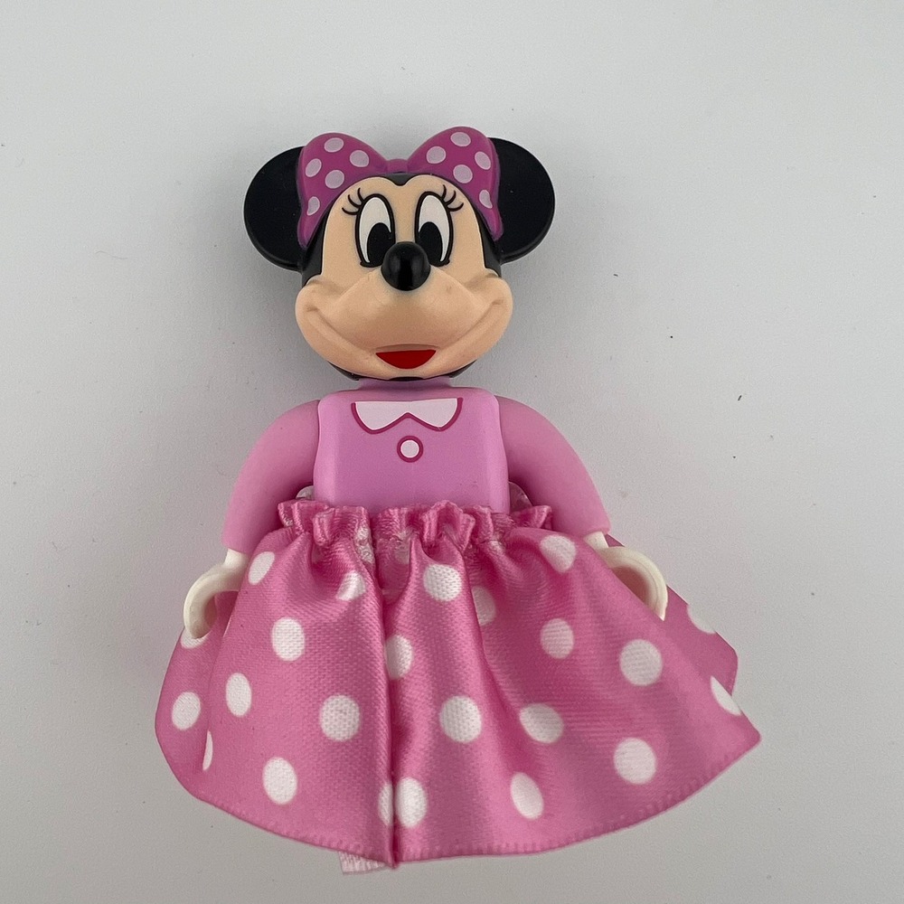 LEGO DUPLO Minnie Mouse Figure Pink Dress Fabric Skirt Disney